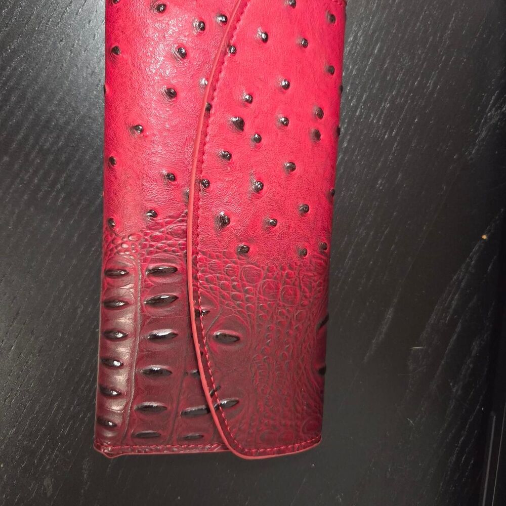 Notinlist Women's Red and Burgundy Wallet-purses